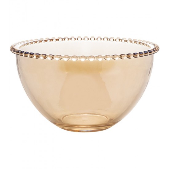 Saladeira 20,5x11,5cm Cristal Ecológico Pearl Âmbar